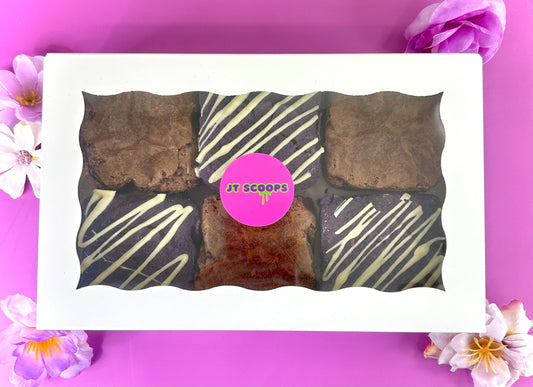 Mixed Ube & Chocolate Brownies
